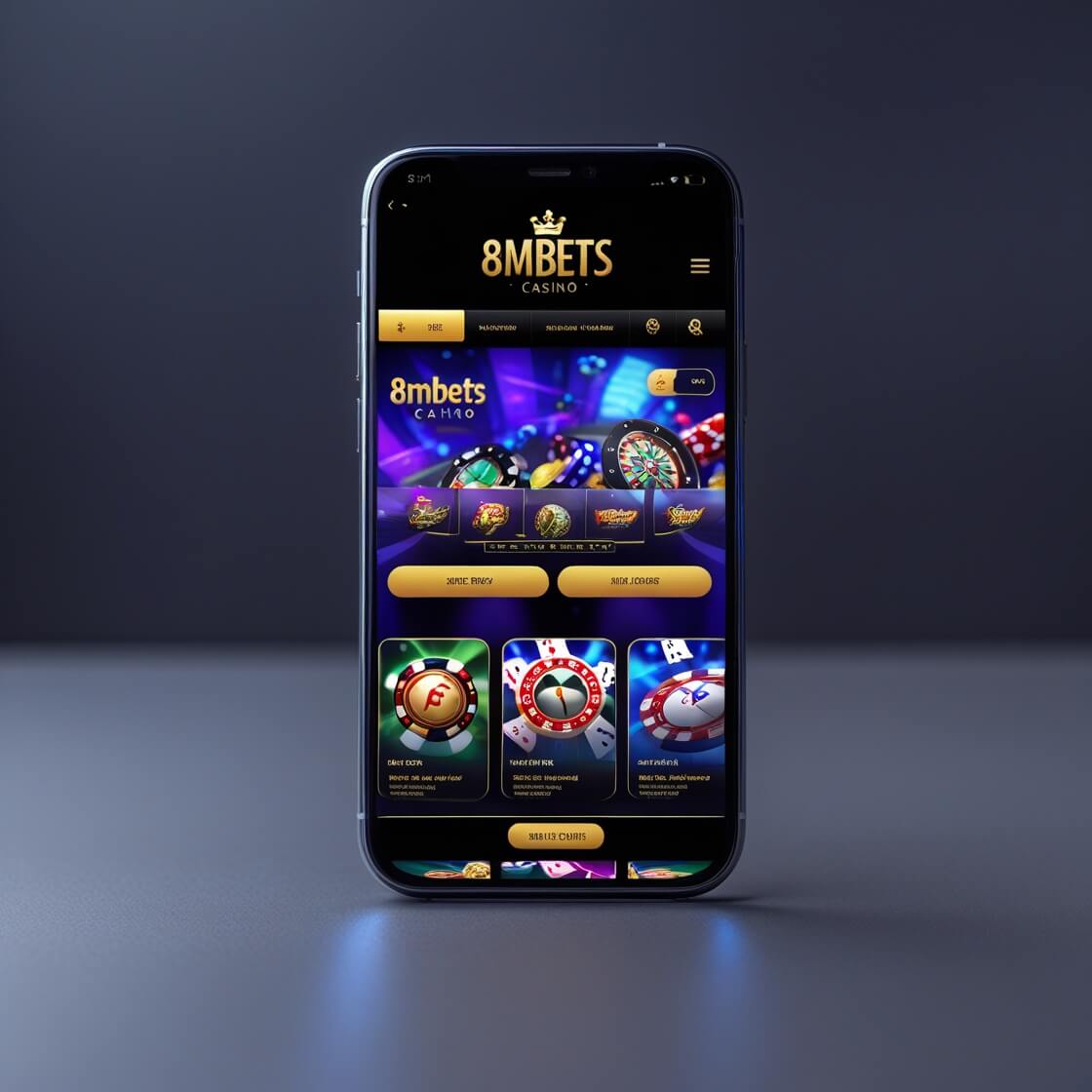 8mbets app interface on Android and iPhone with Bangladesh theme